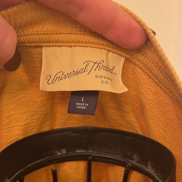 Universal Thread Cropped Henley-Sz L - Picture 5 of 7